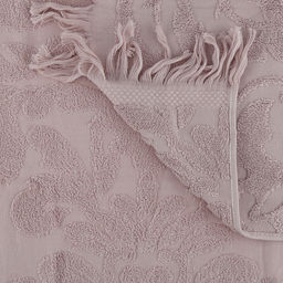 Полотенце махровое "Вензель" 70х140см, хлопок 100%, с бахромой, льняной (Китай)