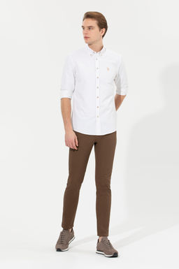 U. S. Polo Assn / Мужская белая рубашка с длинным рукавом - U.s. polo assn фото 3