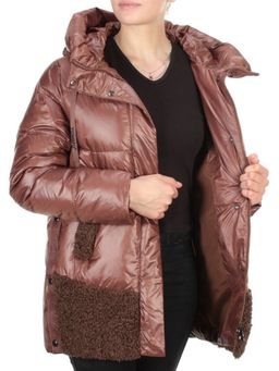 0706 BROWN Куртка зимняя женская PAR TEN (200 гр. холлофайбера) - Fashion фото 8