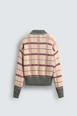 CHECK JACQUARD KNIT POLO SHIRT HARRY LAMBERT FOR ZARA X DISNEY  фото 8