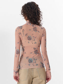 Джемпер женский бежевый из сетки - Mark formelle фото 2