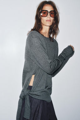 WOOL KNIT KNOT SWEATER - Zara фото 2