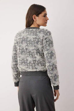 Ekru Dantel Garnili Yumusak Dokulu Triko H?rka TWOAW26HI00024 - Trendyolmilla фото 4