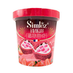 Мини-тарты с хрустящими шариками в шоколадно-клубничном соусе Симлез/Simlez, Китай, 80 г