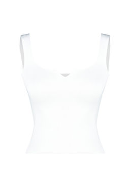 Ekru Crop Basic Top Triko Bluz TWOSS24BZ00269 - Trendyolmilla фото 7