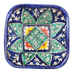 Салатница Риштанская Керамика «Цветы», 14×4.5 см, МИКС