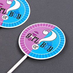 Набор для украшения торта Гендер-пати, в наборе 5 шт. - Страна карнавалия фото 2