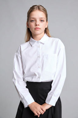 %100 Pamuk Regular Fit Uzun Kollu Oxford G_mlek K_z _ocuk - Defacto фото 4