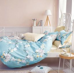 Постельное белье - Сатин Весенний вальс 1,5-спальный (молния)