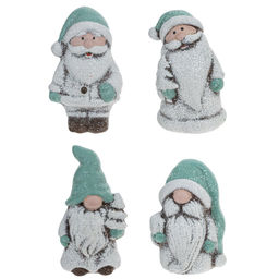 Фигурка декоративная "Снеговик" / "Дед Мороз" (блок 24шт), L4 W3 H7 см, 4в.
