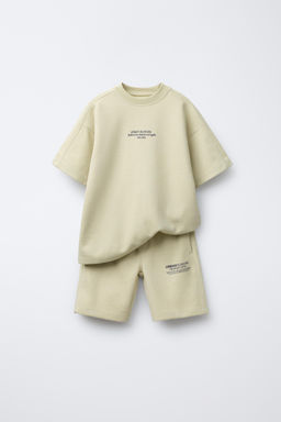 INTERLOCK T-SHIRT AND BERMUDA SHORTS SET