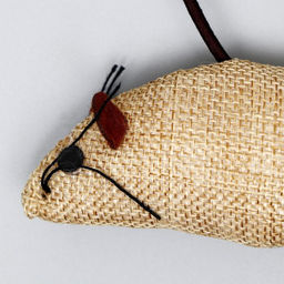 Дразнилка Эко, мышь из хлопка на деревянной палочке, 40 см - Пижон фото 3