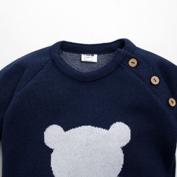 Комбинезон вязаный Крошка Я Мишка рост 74-80 см, цвет синий фото 2