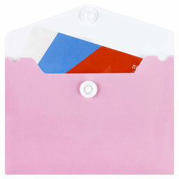 Папка для карт и визиток пластиковая Феникс+, арт. 72230/ 12 СЕРДЕЧКИ НА РОЗОВОМ (полипропилен, 10.5х7.4 см, 1 отделение (-я), кнопка, УФ-печать)