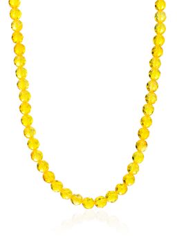 Сверкающие бусы из натурального цельного балтийского янтаря золотистого цвета Карамель алмазная