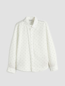 Uzun Kollu Desenli Erkek ?ocuk G?mlek