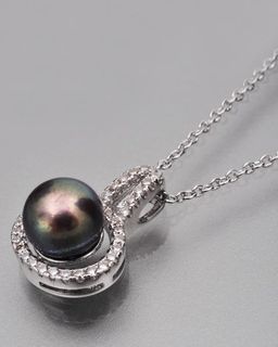 Pearls Melody Кулон с темным жемчугом круглой формы