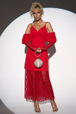 Кружевная юбка Пэрис (красный) - Эльза фото 8