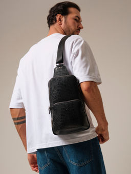 Сумка мужская Azaro 7050 черный кроко