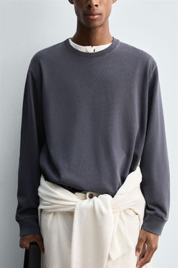SOFT CREW NECK FADED SWEATSHIRT - Zara фото 6