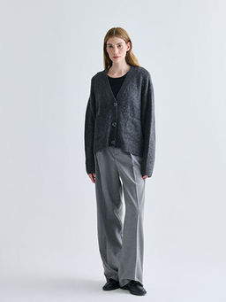 V Yaka Oversize Kad?n Triko H?rka