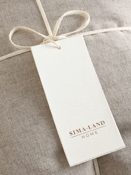 Простыня на резинке 2-спальная SL Home Linen collection, 180200+30 см, бежевая, полулён - Sima-land home фото 6