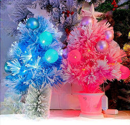 Ёлка 60см розовая светящаяся с шарами и звёздочкой 220В - Family фото 4