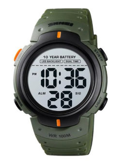 Часы наручные Skmei мужские электронные водонепроницаемые спортивные 1560army-green