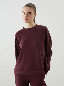 Oversize Modal Kar???ml? Kad?n Sweatshirt
