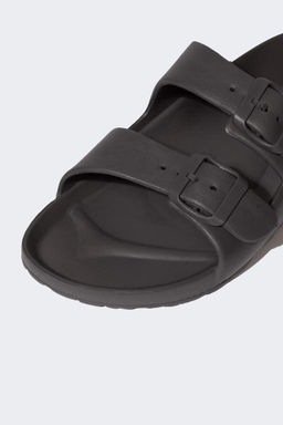 Мужские тапочки Eva на плоской подошве с двойной полосой - Defacto фото 6