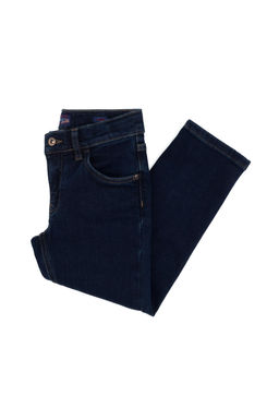 Erkek _ocuk Slim Fit Koyu Mavi Jean Pantolon