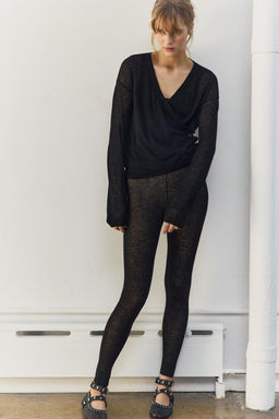 100% WOOL LEGGINGS - Zara фото 9