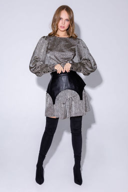 Платье Pirs 4281 Черно-бежевый лео  фото 2