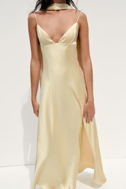 FOULARD SATIN MAXI DRESS - Zara фото 10