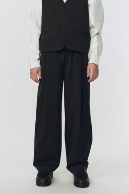 PANTAL?N TRAJE SOSHIOTSUKI x ZARA / Marr?n / Topo  фото 4