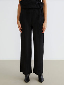 Beli Lastikli Keten Kar???ml? Kad?n Pantolon