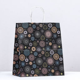 Цена за 25 шт. Пакет бумажный, крафт 100 г/м2 25 х 22 х 12 см Фейерверк