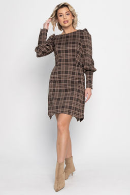 Платье Фелиция (коричневое) П14988-45М