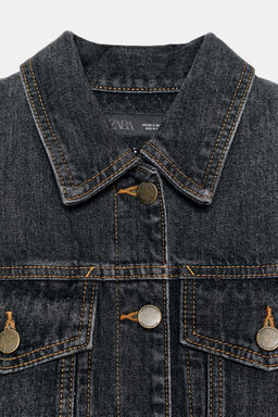 ZW COLLECTION FITTED DENIM JACKET - Zara фото 8