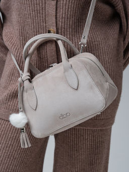 Замшевая сумка Polly DBR 31348 каменный  фото 7