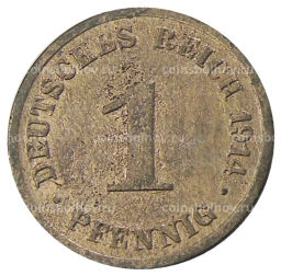 1 пфенниг 1914 года J Германия
