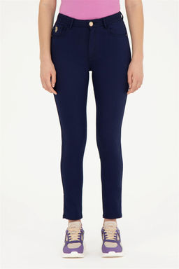 Женские темно-синие брюки из плотной ткани - U.s. polo assn фото 2