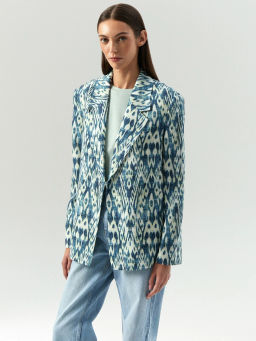 Жакет прямого кроя с принтом ЕМКА