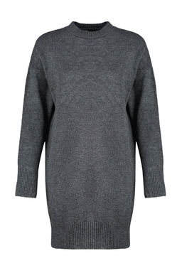 TRENDYOLMILLA Antrasit Mini Triko Super Genis Kal?p Yumusak Dokulu Elbise TWOAW24EL00035  фото 7