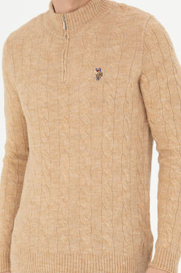 Мужской свитер песочного меланжа - U.s. polo assn фото 13