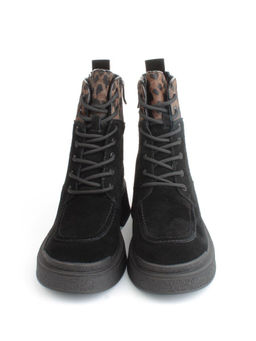 04-M512B-531-2M-14 BLACK Ботинки зимние женские (натуральная замша, натуральный мех) - Фабричный китай фото 9