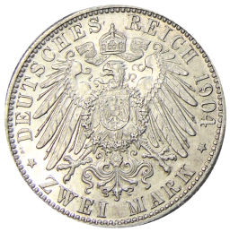 2 марки 1904 года D Германия (Бавария)