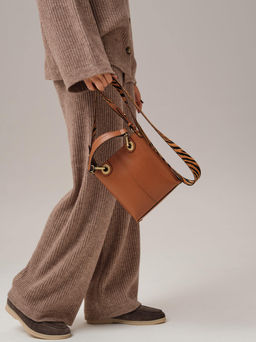 Сумка кожаная кросс-боди Deboro 30347 коньяк/сафьяно