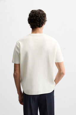 RELAXED FIT KNIT T-SHIRT - Zara фото 11
