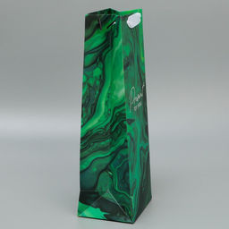 Пакет подарочный ламинированный под бутылку, упаковка, Present for you, 13 x 36 x 10 см
